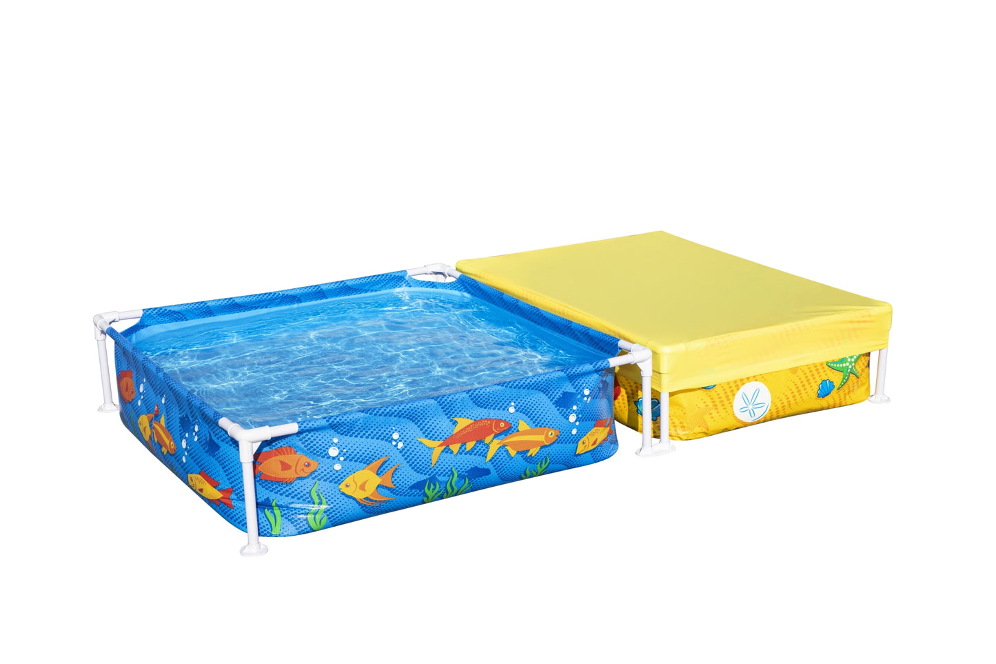 Šeimos sodo karkasinis baseinas vaikams, smėlio dėžė, 213x122cm Bestway