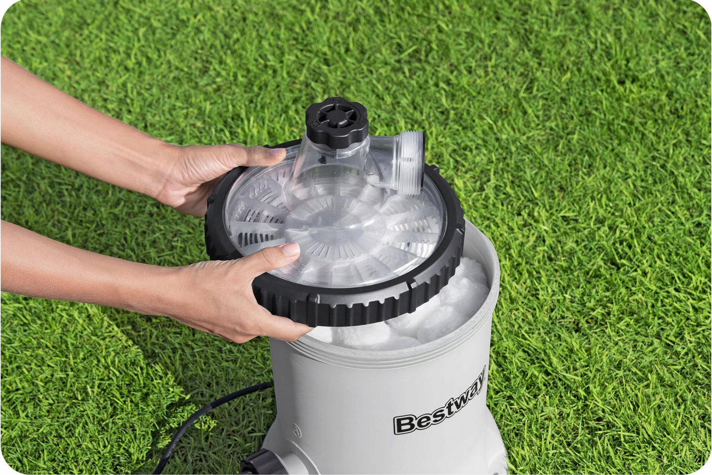 Filtro siurblys baseinui 5678 l/h + filtravimo kamuoliukai Bestway