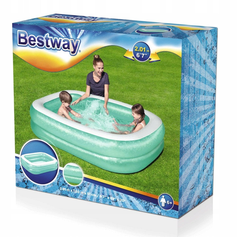 DIDELIS PRIPUČIAMAS ŠEIMOS BASEINAS 201x150x51cm BESTWAY
