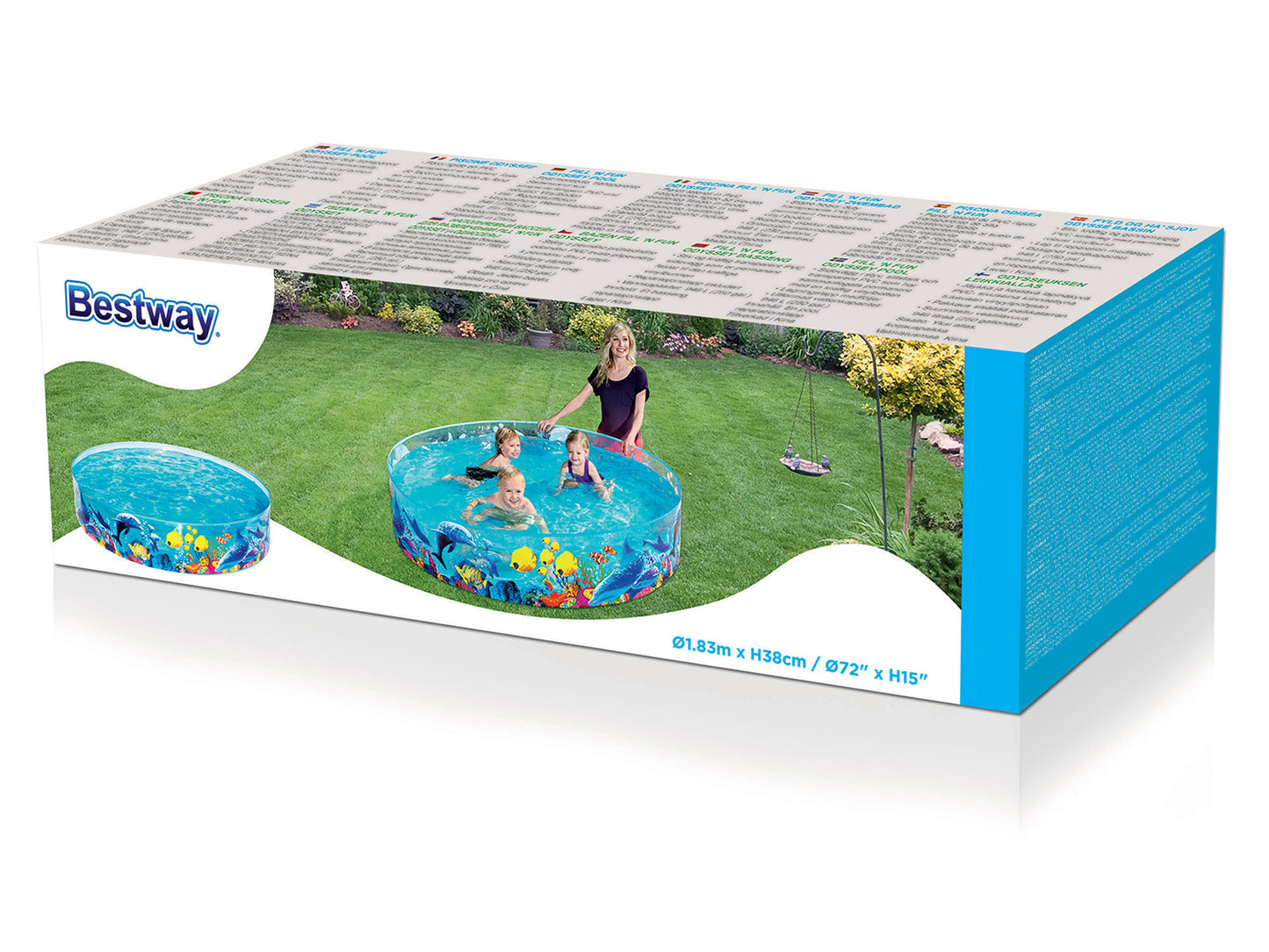 Sodo baseinas vaikams didelis 244x46cm BESTWAY