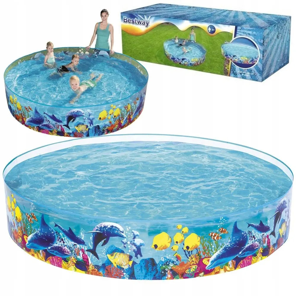 Sodo baseinas vaikams didelis 244x46cm BESTWAY