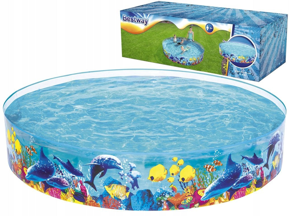 Sodo baseinas vaikams didelis 244x46cm BESTWAY