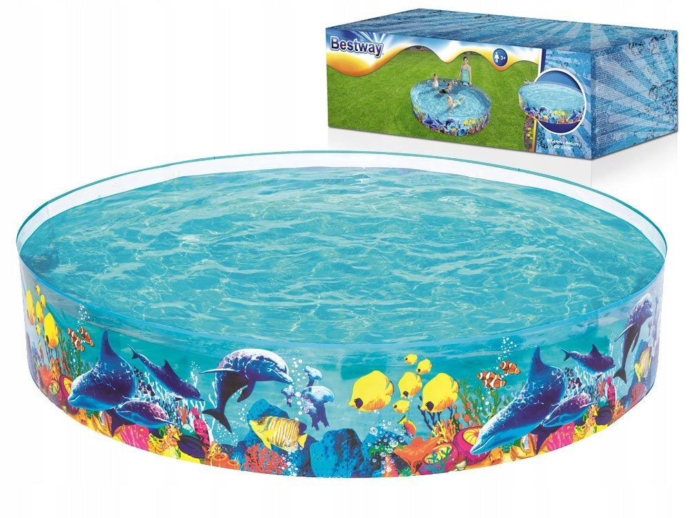 Sodo baseinas vaikams didelis 244x46cm BESTWAY