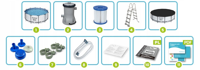 SODO SURENKAMAS BASEINAS 427x122cm BESTWAY 11in1