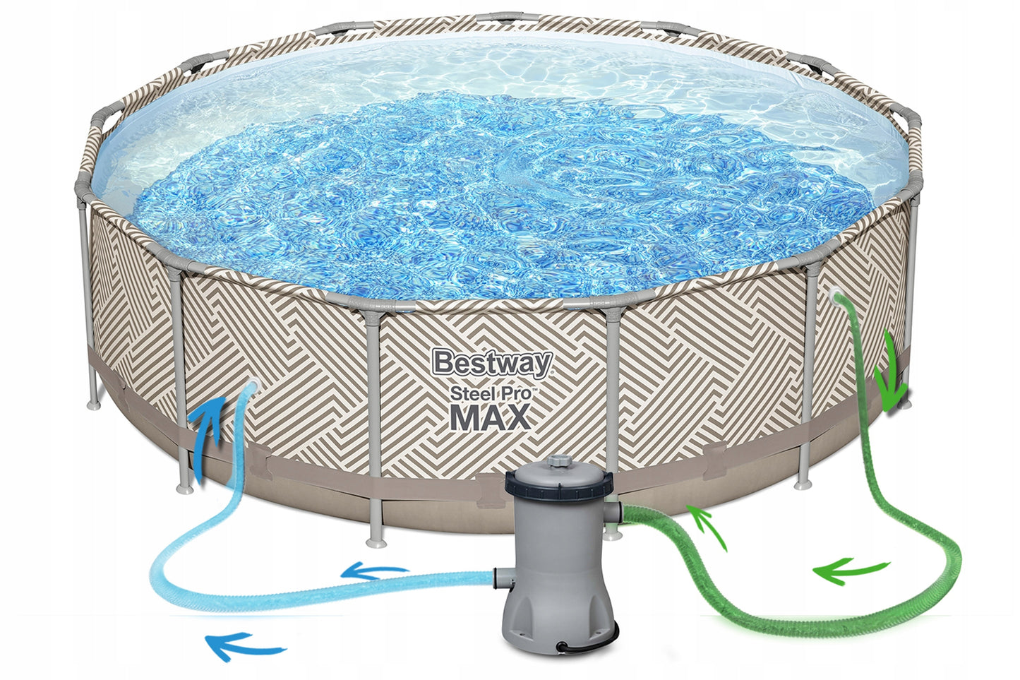 SODO SURENKAMAS BASEINAS SU STOGU 396x107cm BESTWAY 12in1 RINKINYS