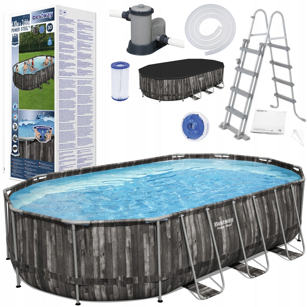 SODO BASEINAS 610x366x122cm OVALUS BESTWAY RINKINYS 11in1