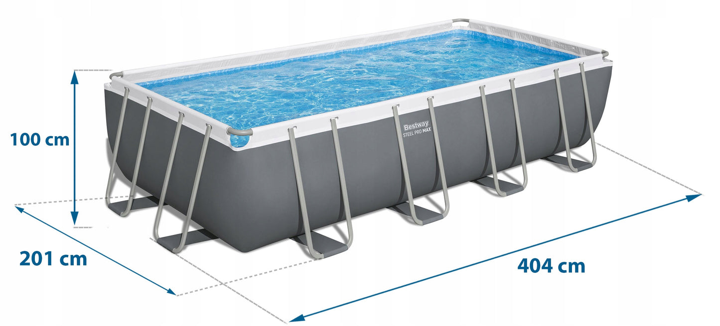 Surenkamas sodo baseinas ir smėlio siurblys 404x201x100cm Bestway rinkinys 17in1