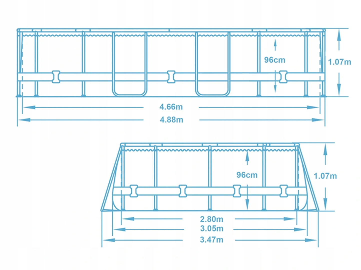 SODO SURENKAMAS BASEINAS 488x305x107 OVALUS BESTWAY RINKINYS 11in1
