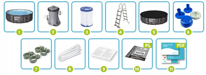 SURENKAMAS SODO BASEINAS 427x107 cm BESTWAY 11in1