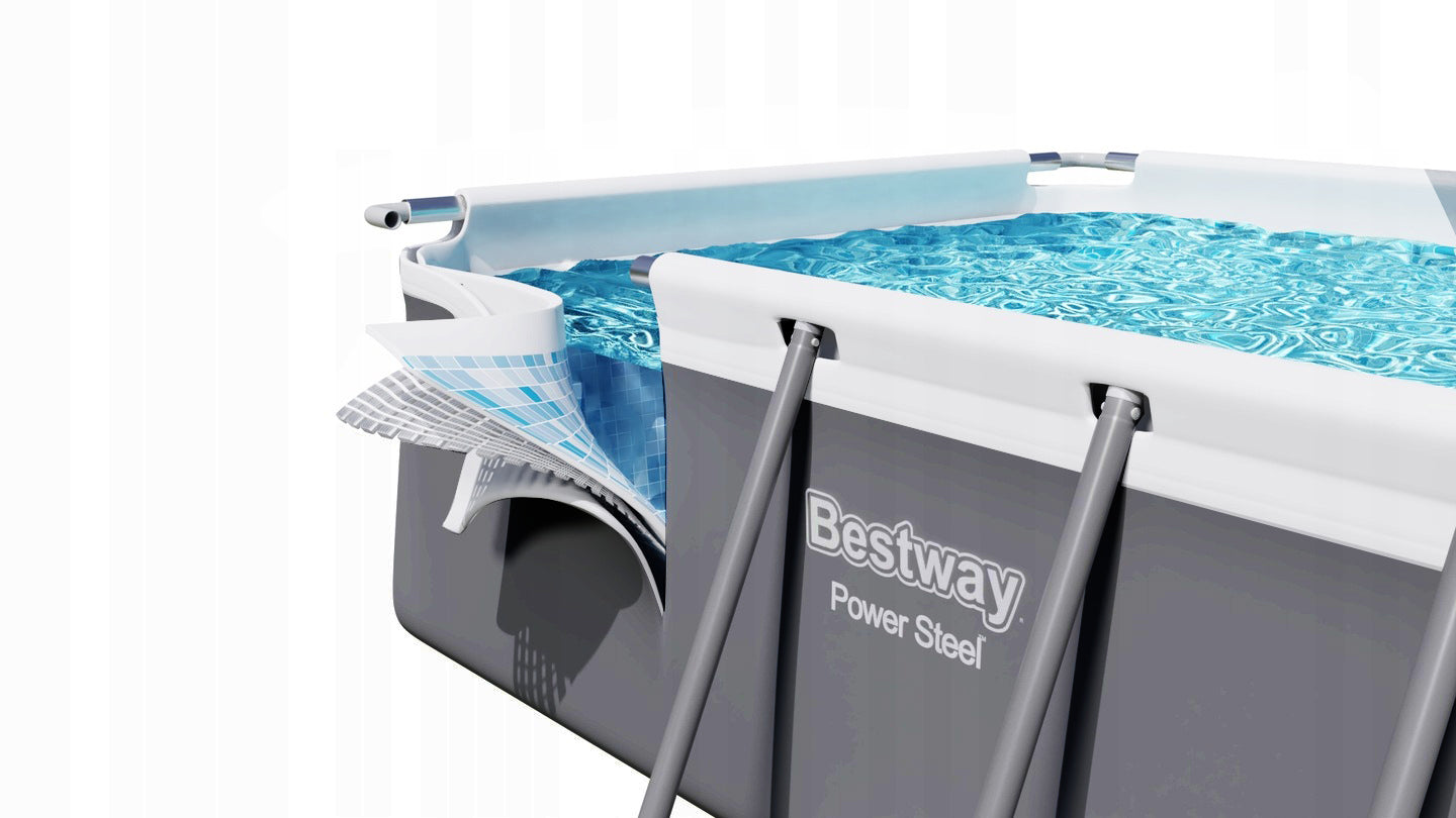 Sodo surenkamas baseinas 404x201x100 cm Bestway rinkinys su siurbliu 10in1