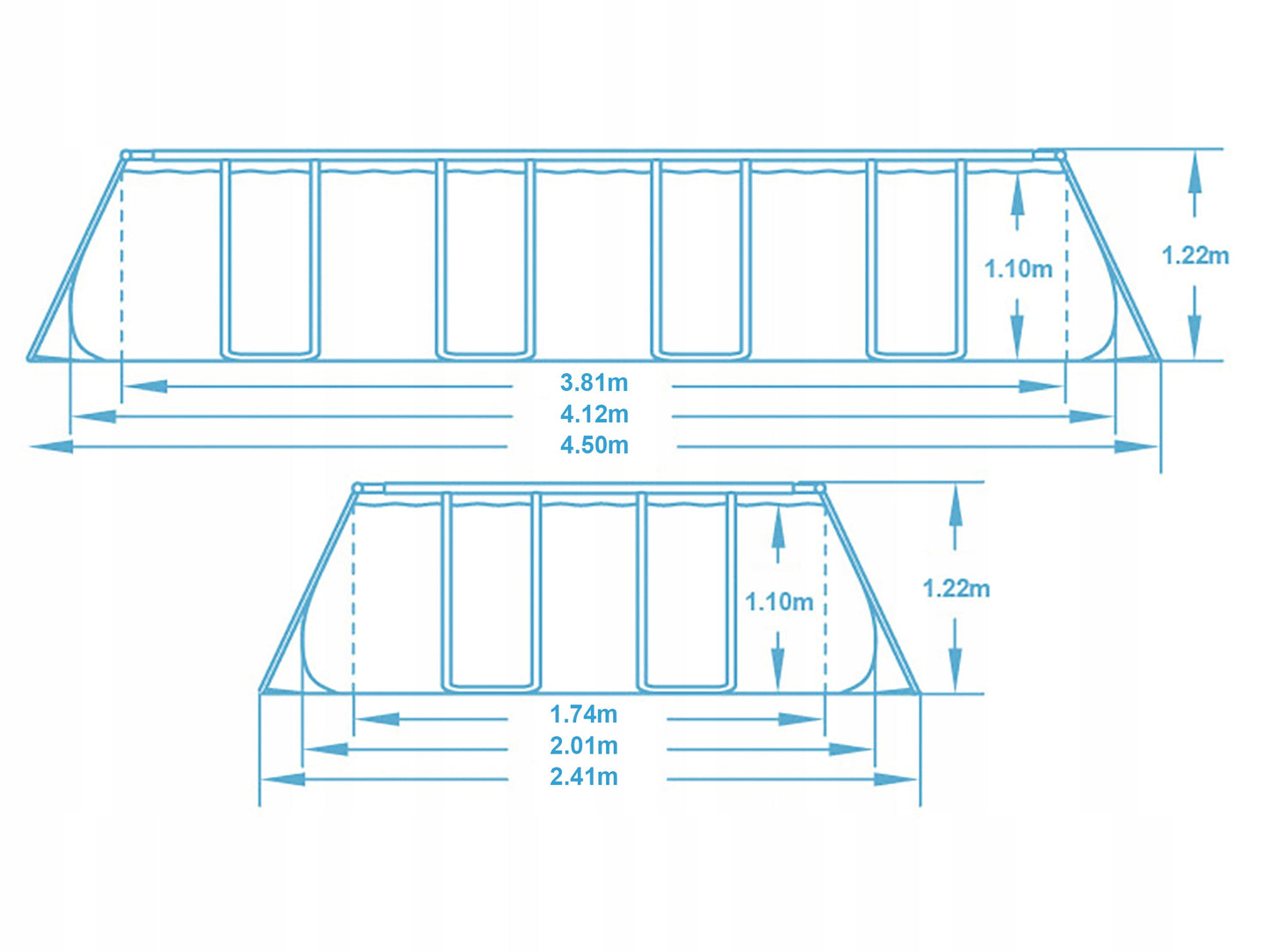 STAČIAKAMPIS SODO SURENKAMAS BASEINAS 412x201x122 cm BESTWAY RINKINYS 9in1