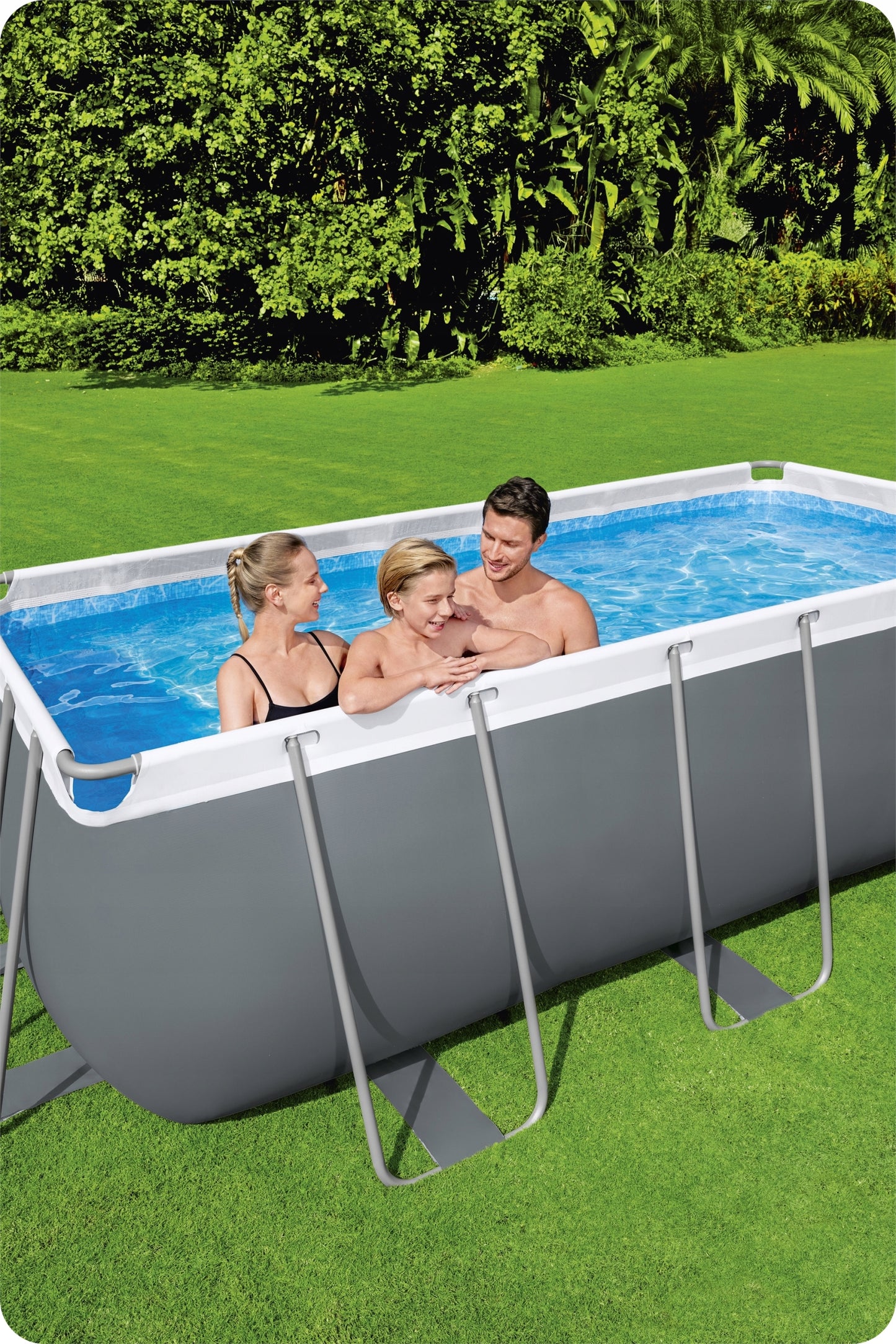 STAČIAKAMPIS SODO SURENKAMAS BASEINAS 412x201x122 cm BESTWAY RINKINYS 9in1