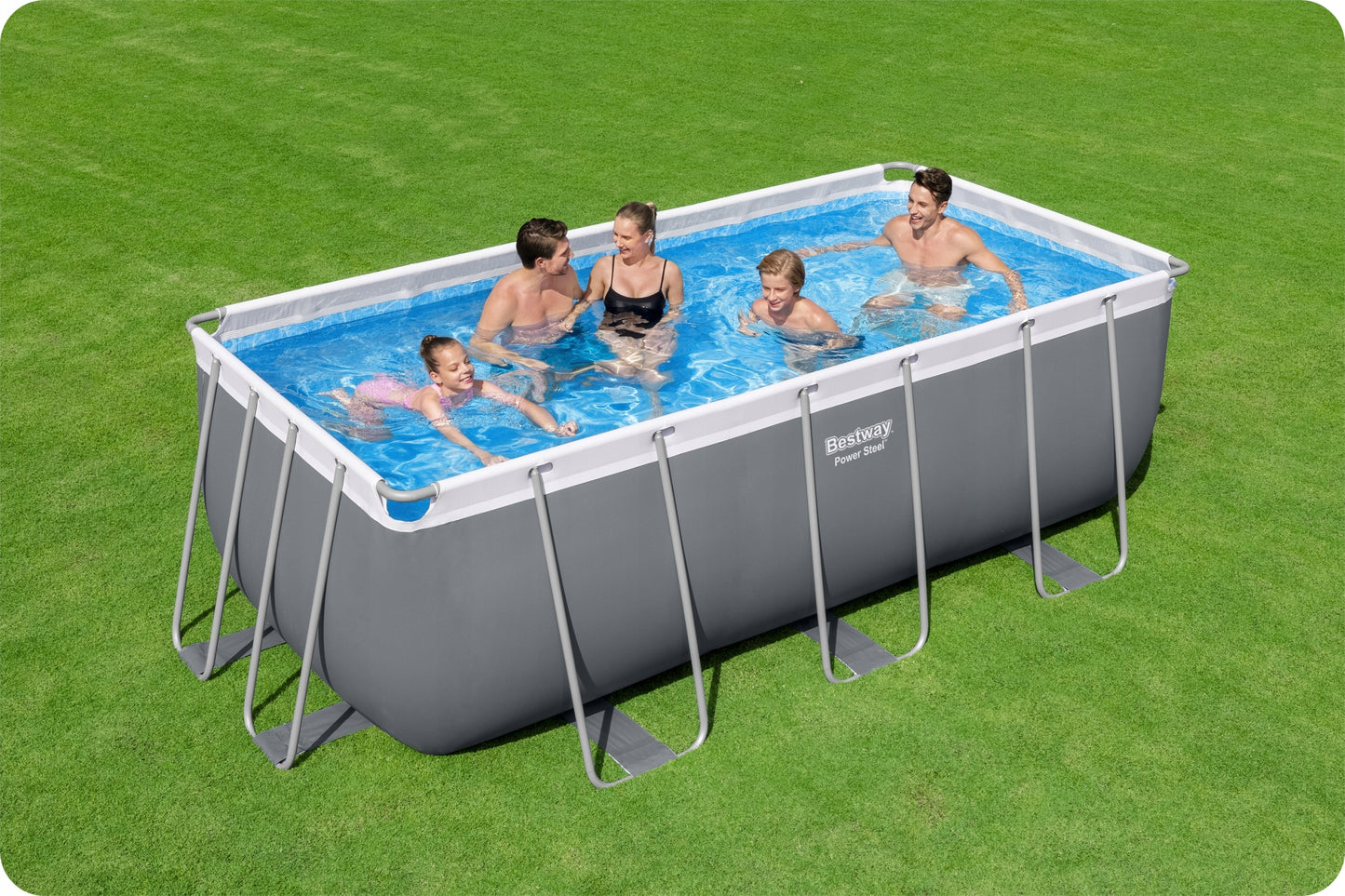 STAČIAKAMPIS SODO SURENKAMAS BASEINAS 412x201x122 cm BESTWAY RINKINYS 9in1
