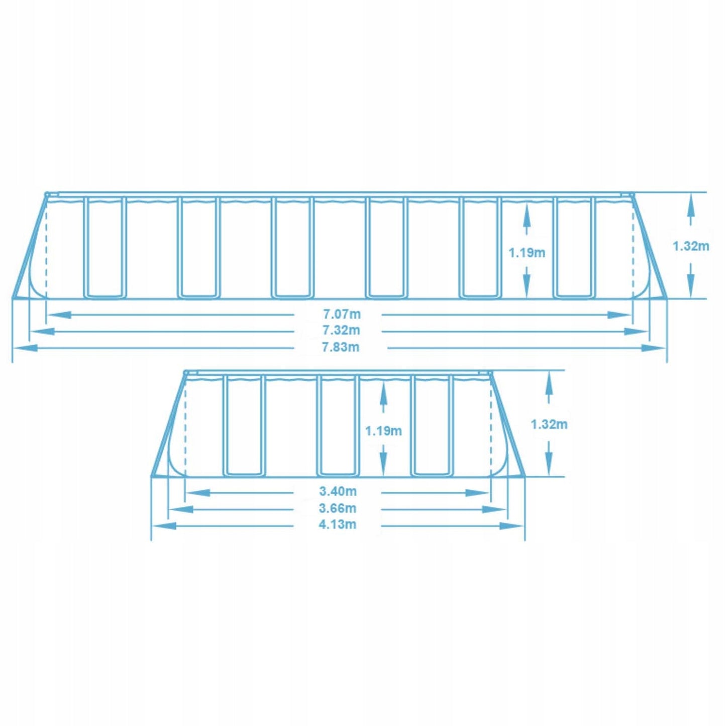 SURENKAMAS SODO BASEINAS 732x366x132 BESTWAY 11in1