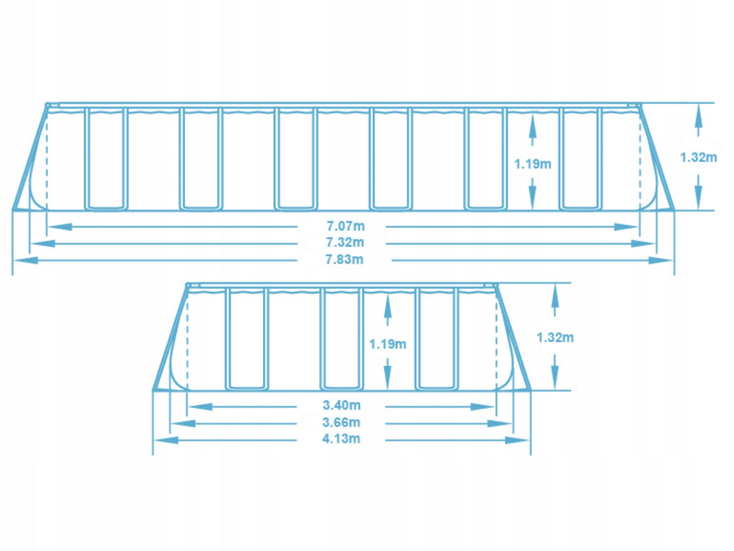 SURENKAMAS SODO BASEINAS 732x366x132 BESTWAY 11in1
