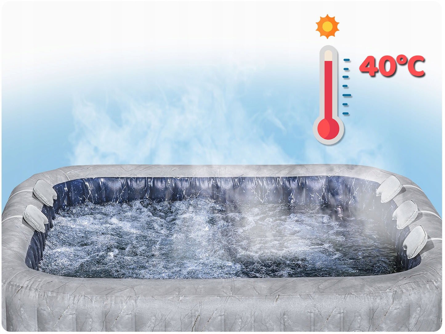 Sodo SPA HydroJet Pro San Francisco HYDROMASSAGE Bestway 7 žmonėms WIFI