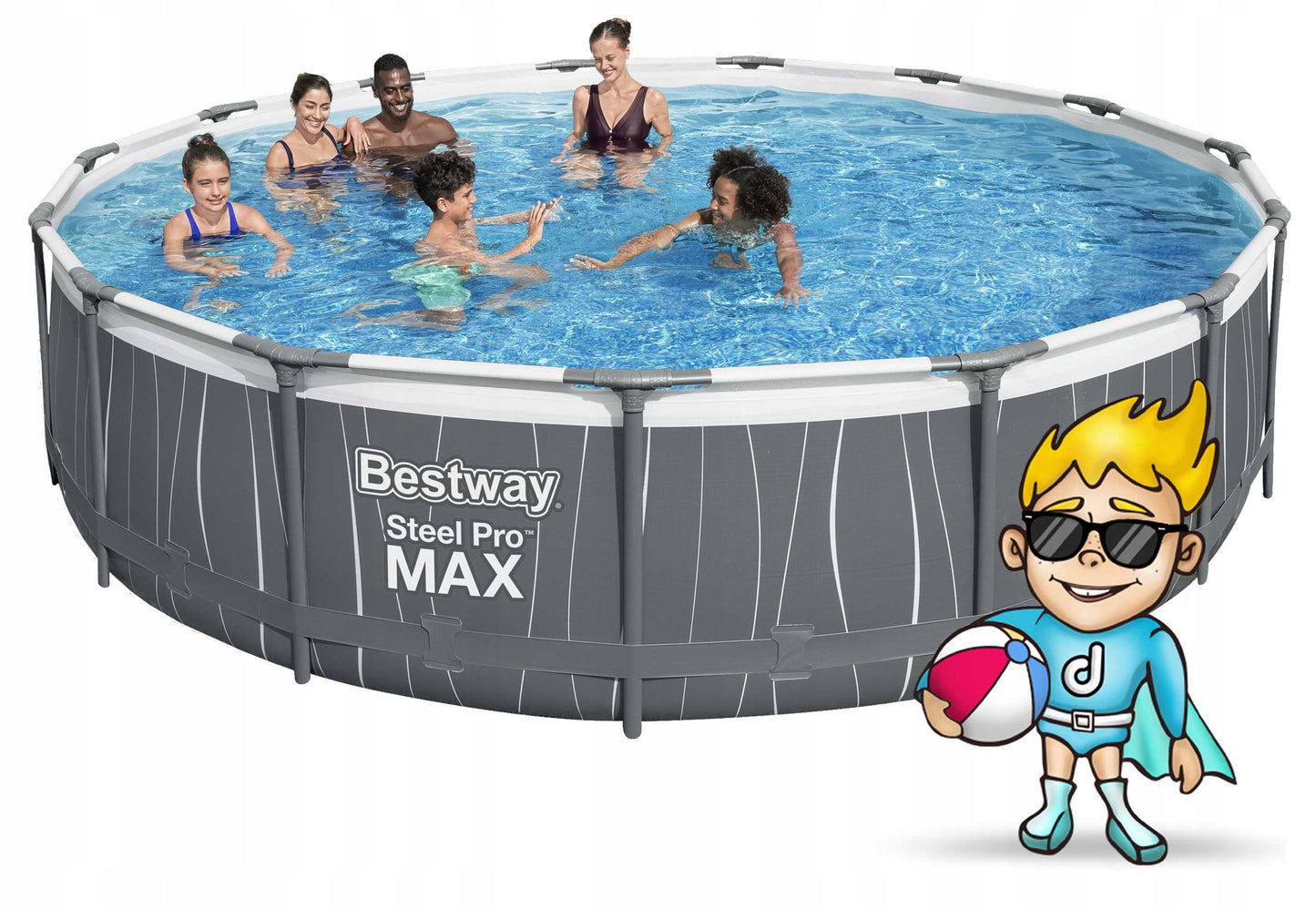 SURENKAMAS sodo baseinas 457x107 cm Bestway 13-in-1 komplektas