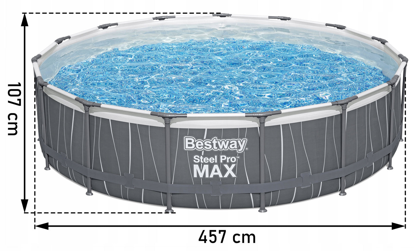 SURENKAMAS sodo baseinas 457x107 cm Bestway 13-in-1 komplektas