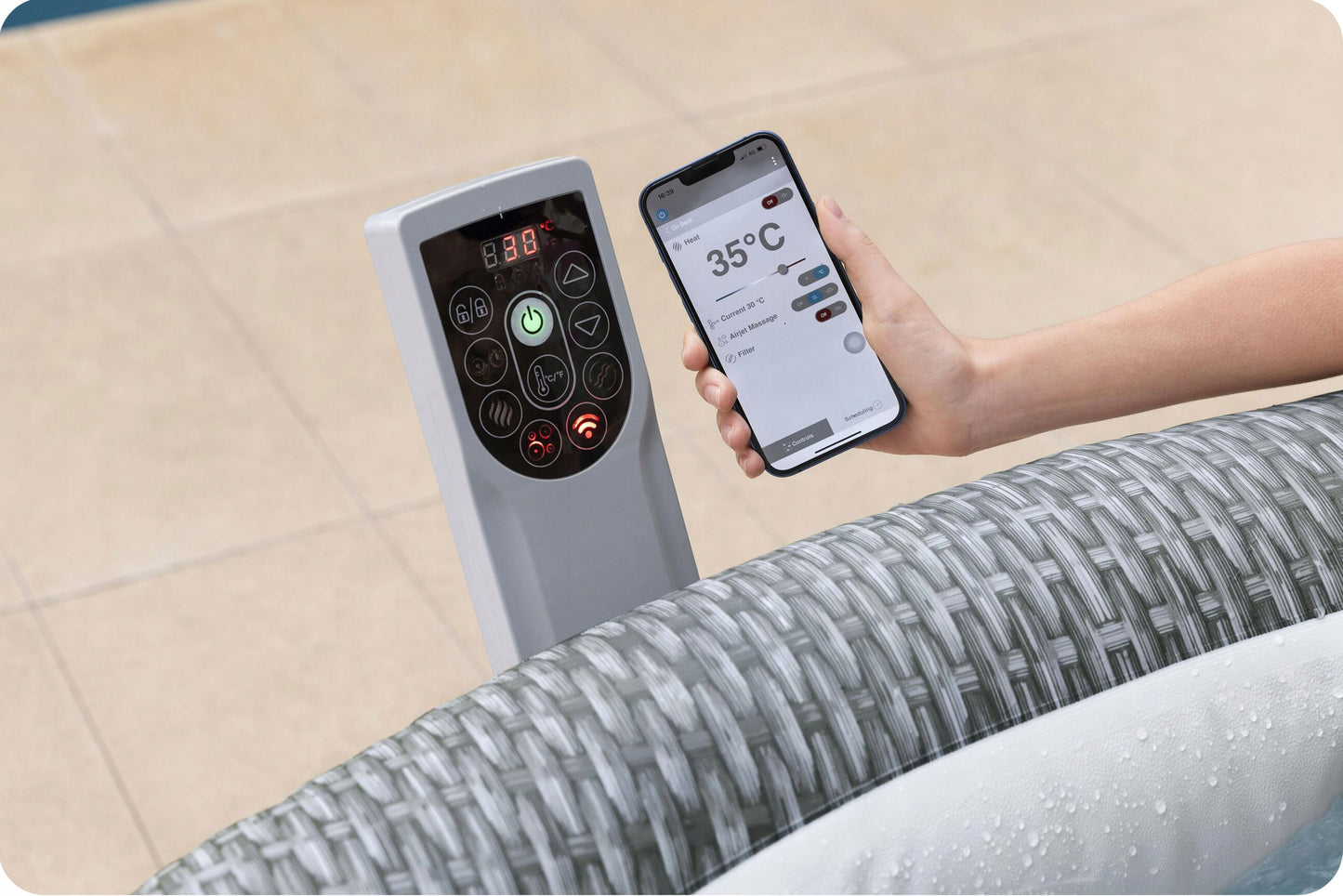 Pripučiamas Lay-Z SPA sodas AirJet Bali hidromasažas Bestway 6 asmenų WIFI