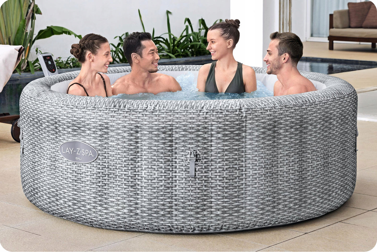 Pripučiamas Lay-Z SPA sodas AirJet Bali hidromasažas Bestway 6 asmenų WIFI