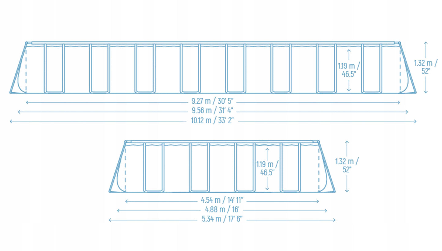 STAČIAKAMPIS SODO SURENKAMAS BASEINAS 956x488x132cm APX RINKINYS 11in1 BESTWAY