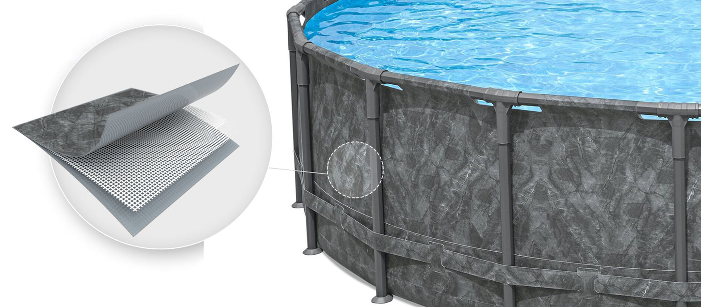 Apvalus SODO SURENKAMAS BASEINAS 610x132cm APX RINKINYS 11in1 BESTWAY