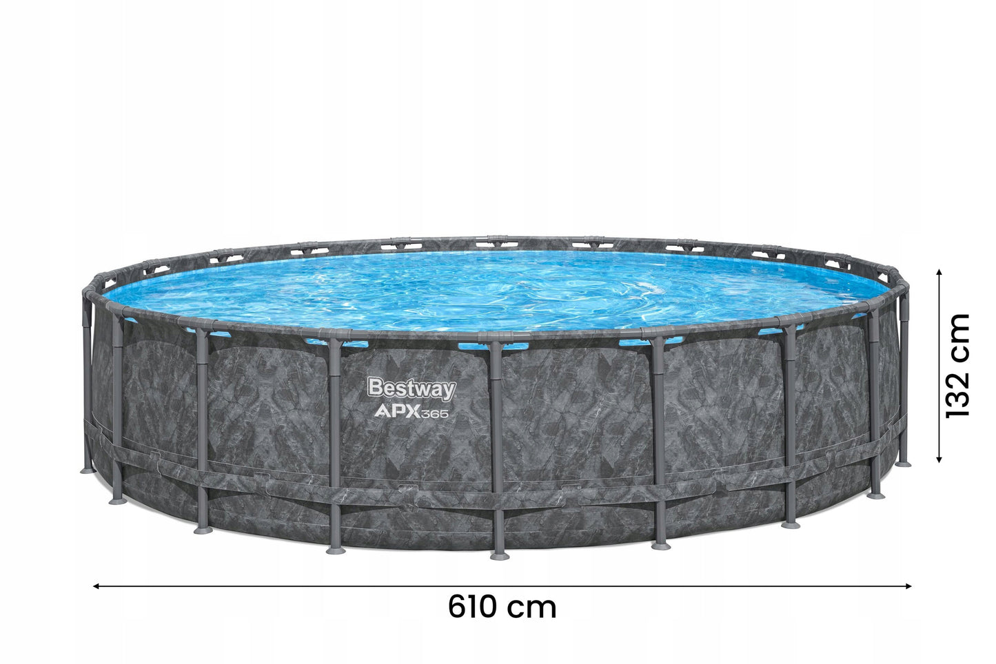 Apvalus SODO SURENKAMAS BASEINAS 610x132cm APX RINKINYS 11in1 BESTWAY