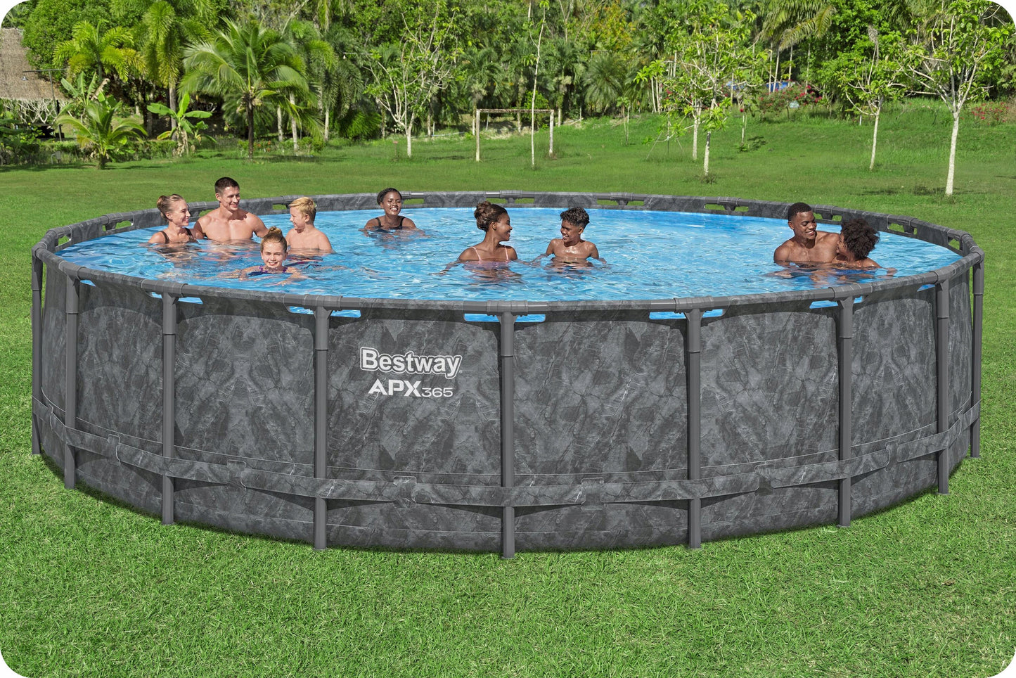 Apvalus SODO SURENKAMAS BASEINAS 610x132cm APX RINKINYS 11in1 BESTWAY