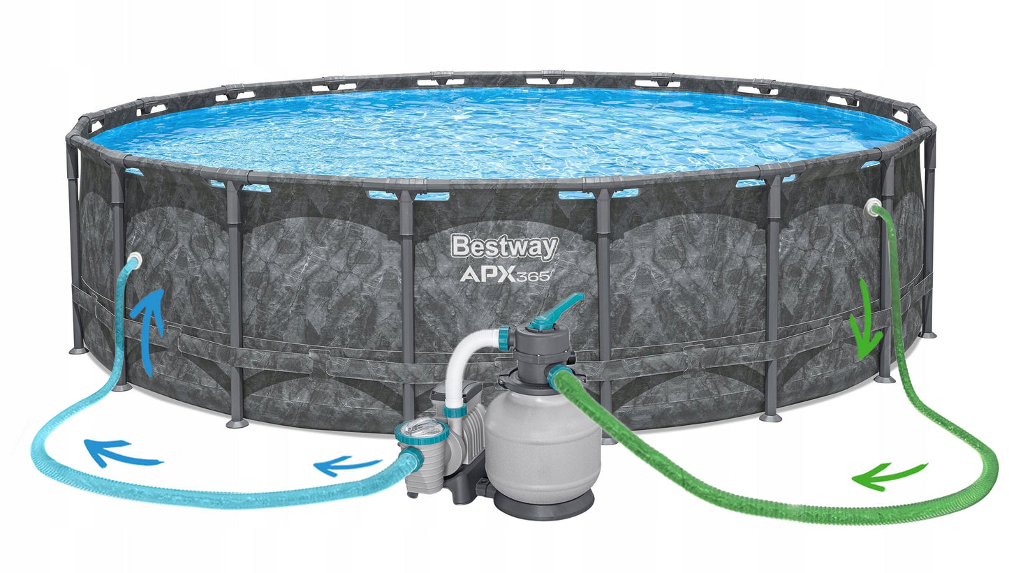 Apvalus SODO SURENKAMAS BASEINAS 549x132cm APX RINKINYS 11in1 BESTWAY