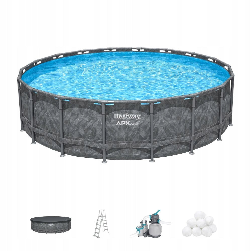 Apvalus SODO SURENKAMAS BASEINAS 549x132cm APX RINKINYS 11in1 BESTWAY