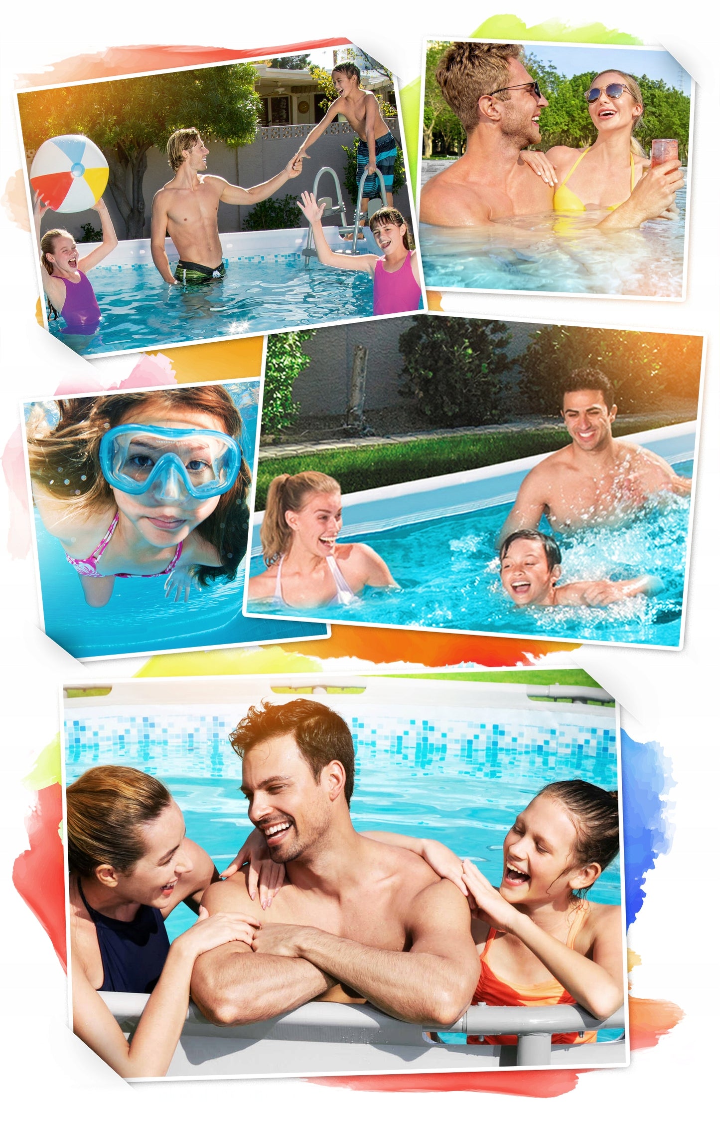 Sodo stovo baseinas su siurbliu 282x196x84cm Bestway rinkinys 9in1