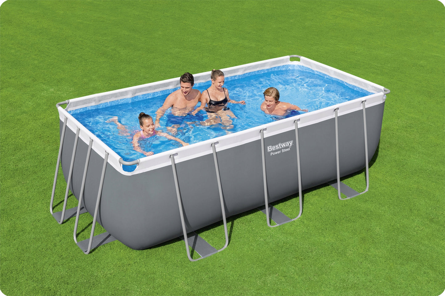 Sodo karkasinis baseinas 412x201cm šeimyninis Bestway 17in1 pilnas komplektas