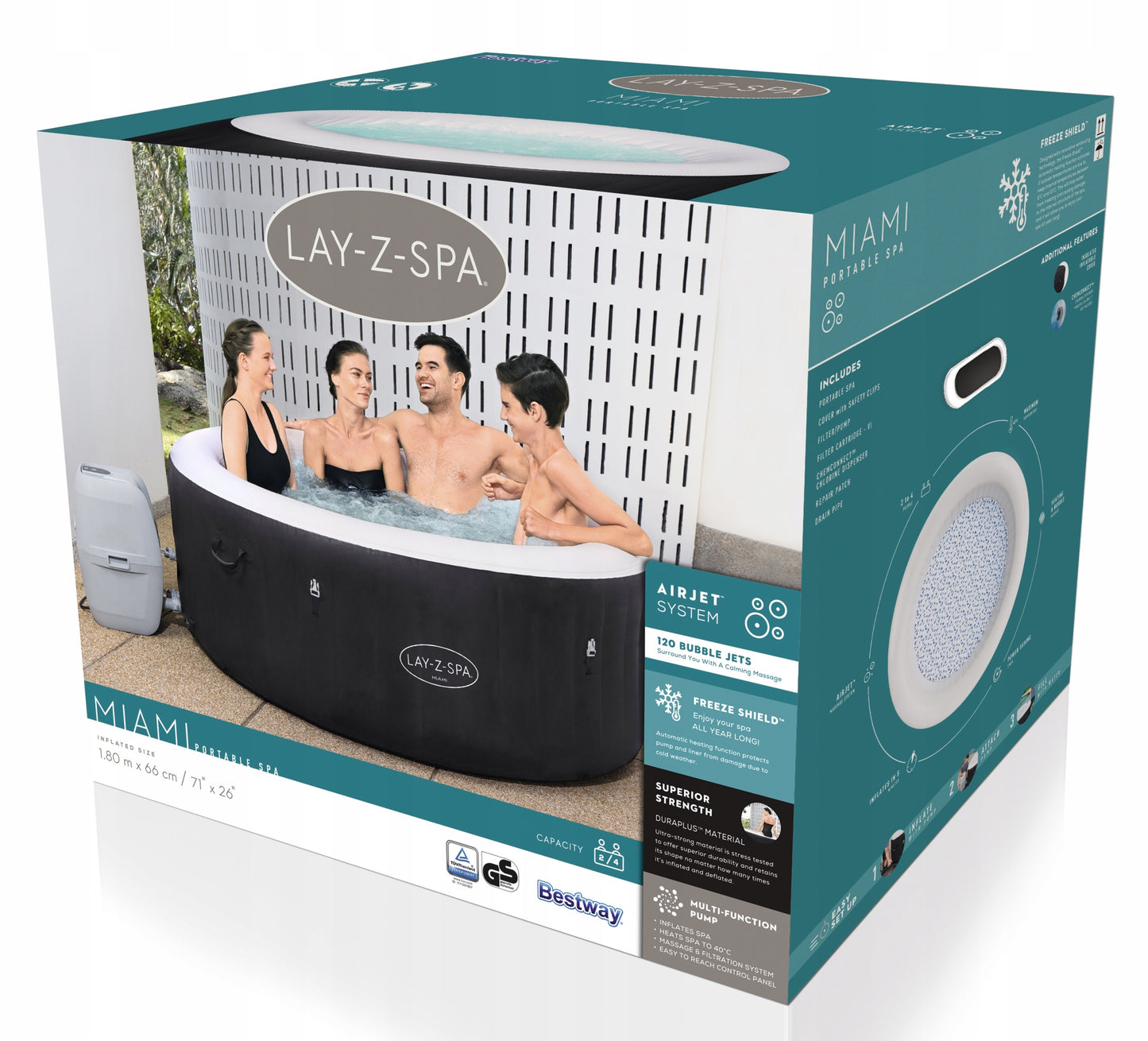 PRIPUČIAMAS SODO SPA 4 asmenims HIDROMASAS Bestway