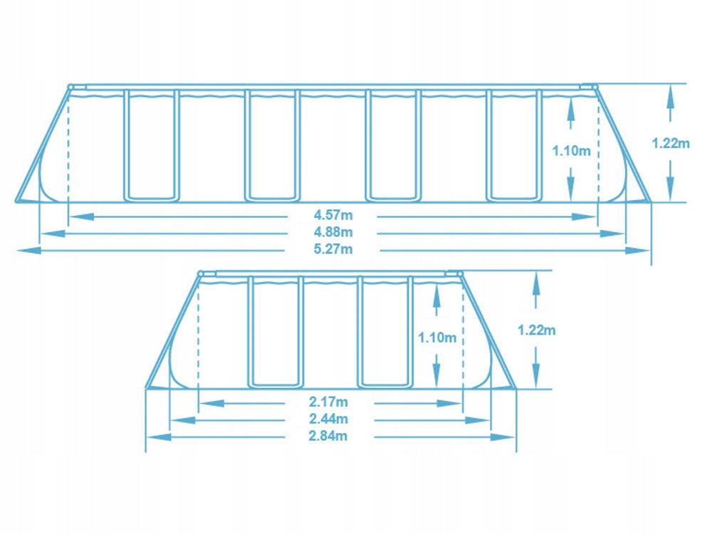 STAČIAKAMPIS SODO SURENKAMAS BASEINAS 488x244 BESTWAY RINKINYS 17in1
