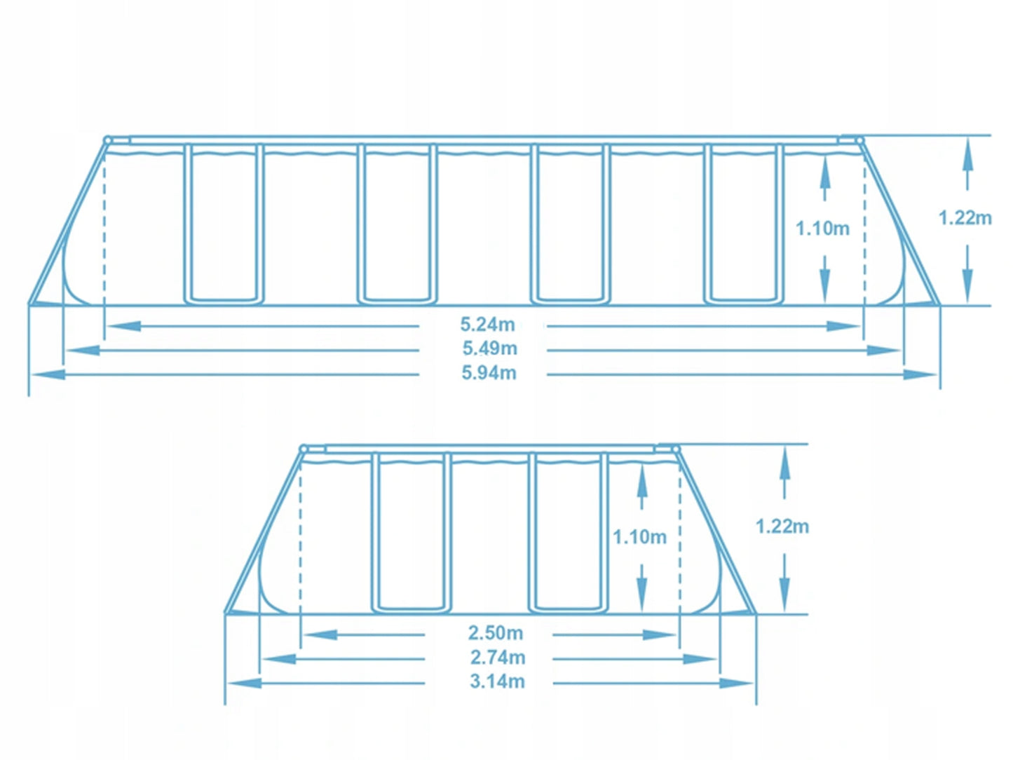 SODO SURENKAMAS BASEINAS 549x274x122cm OVALUS BESTWAY RINKINYS 11in1
