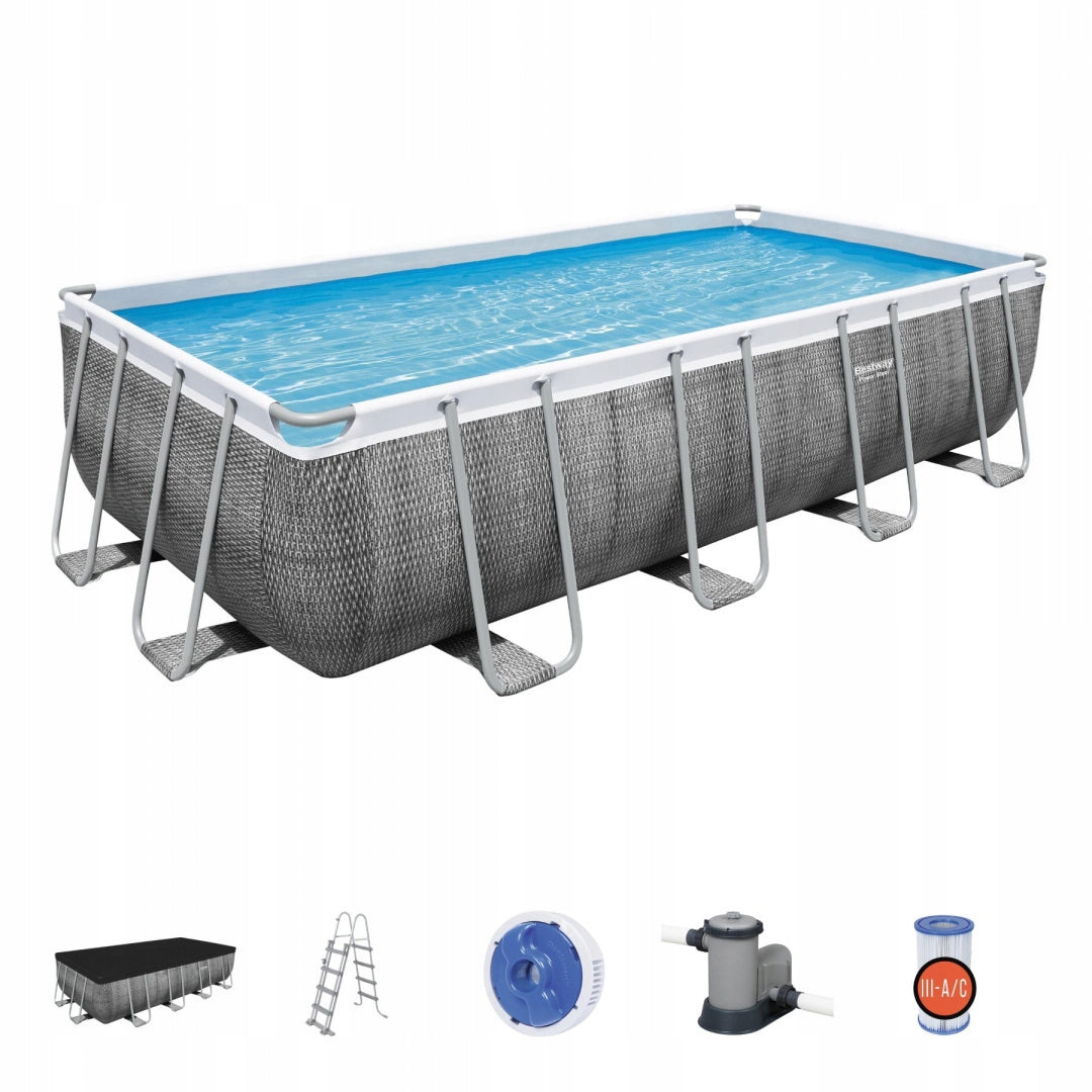 Sodo rėmo baseinas 549x274x122cm Bestway rinkinys 18in1