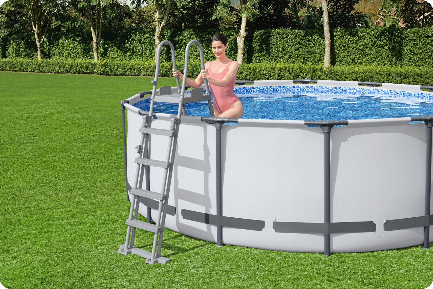 Sodo rėmo baseinas 549x274x122cm Bestway rinkinys 18in1
