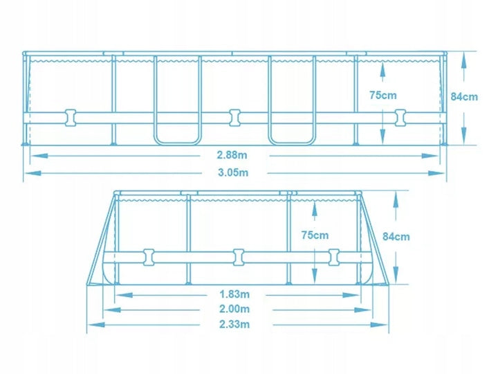 SODO SURENKAMAS BASEINAS 305x200x84cm OVALUS BESTWAY RINKINYS 17in1