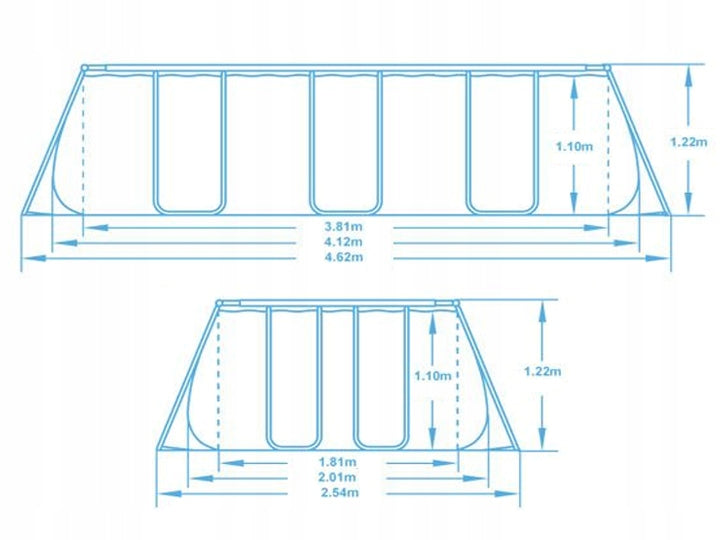 STAČIAKAMPIS SODO SURENKAMAS BASEINAS 412x201x122 BESTWAY RINKINYS 11in1