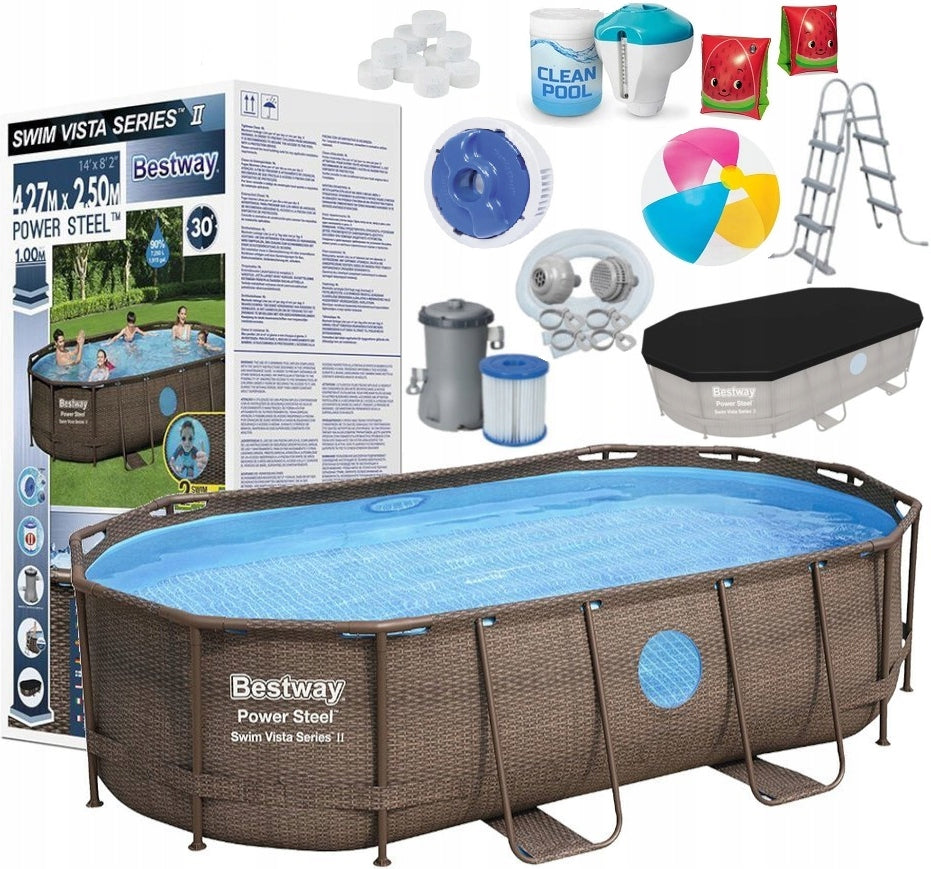 OVALUS SODO SURENKAMAS BASEINAS 427x250x100 BESTWAY RINKINYS 11in1