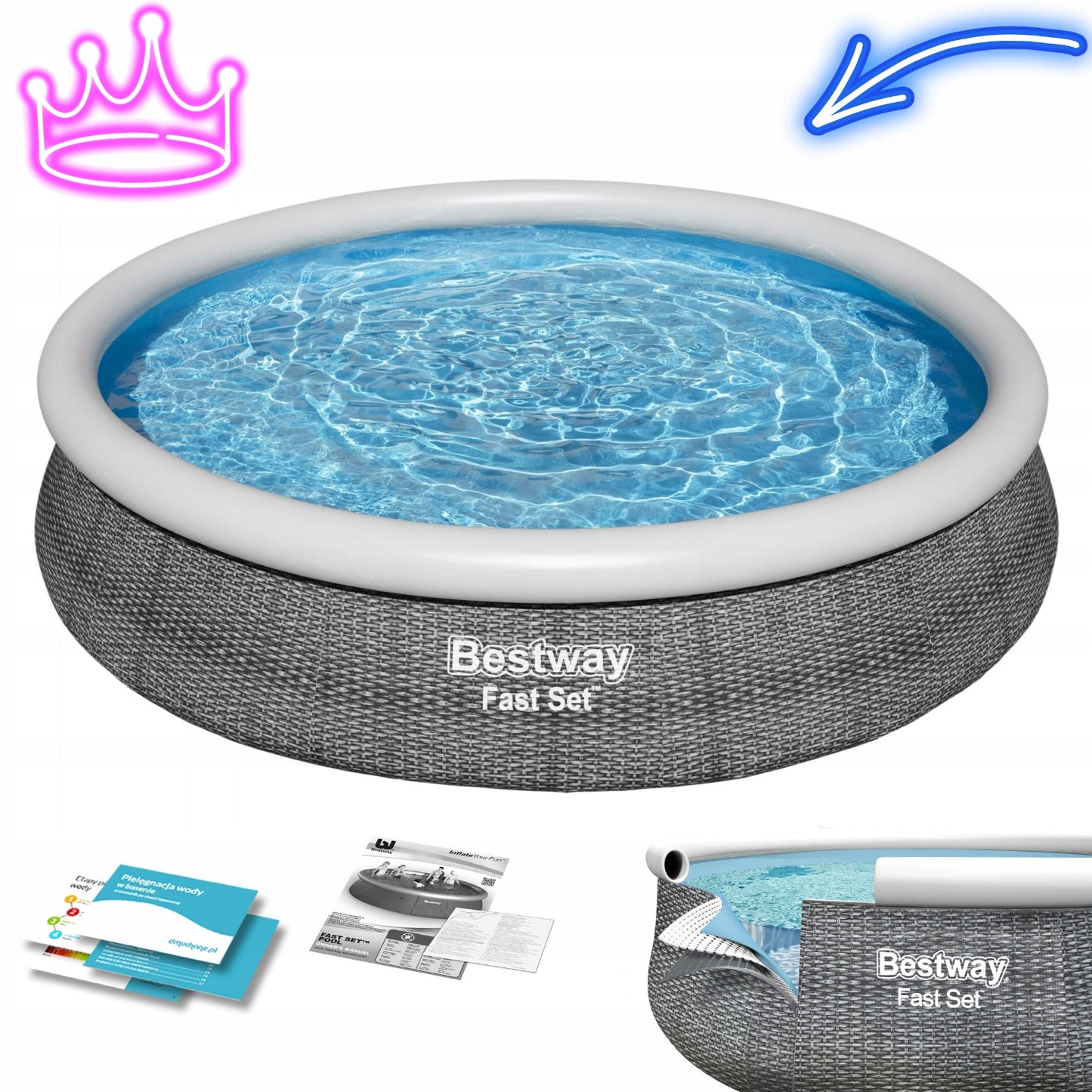 Šeimos baseinas 366x76cm Bestway