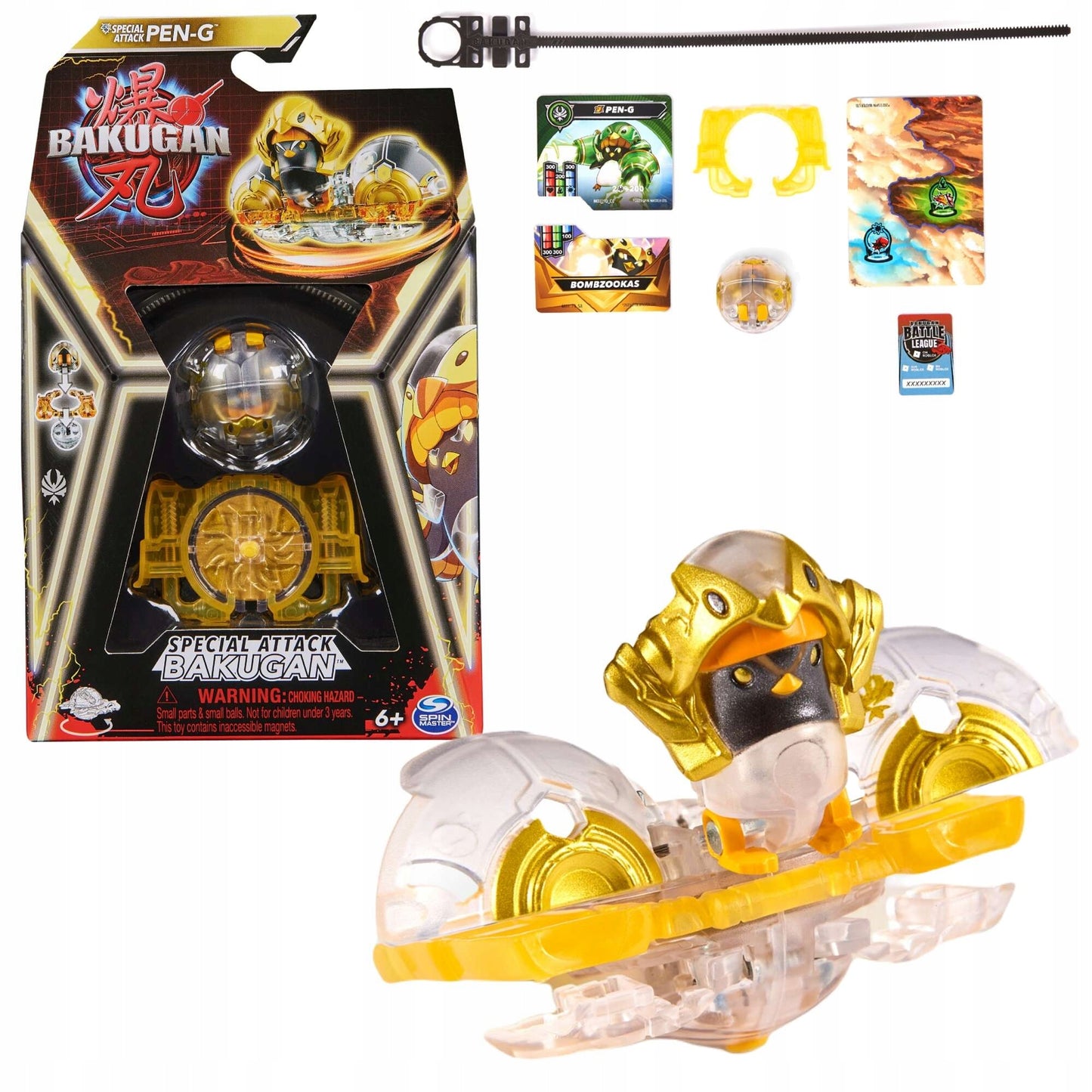 BAKUGAN SET SPECIAL ATTACK PEN-G VEIKSMO FIGŪRA