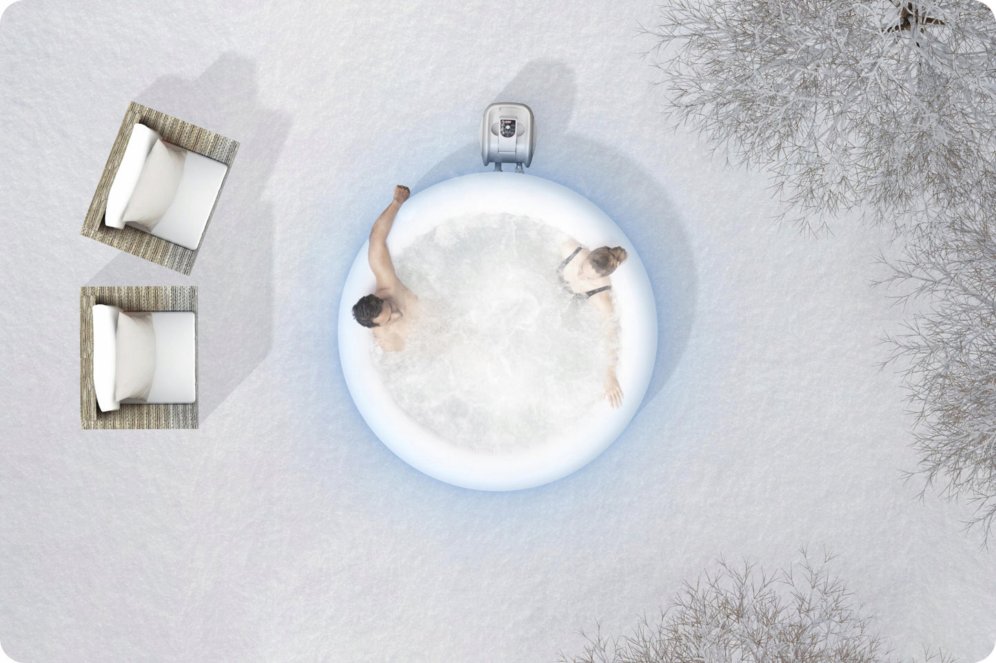 Pripučiamas Lay-Z sodo SPA hidromasažinis baseinas 6 asmenims Hollywood Bestway
