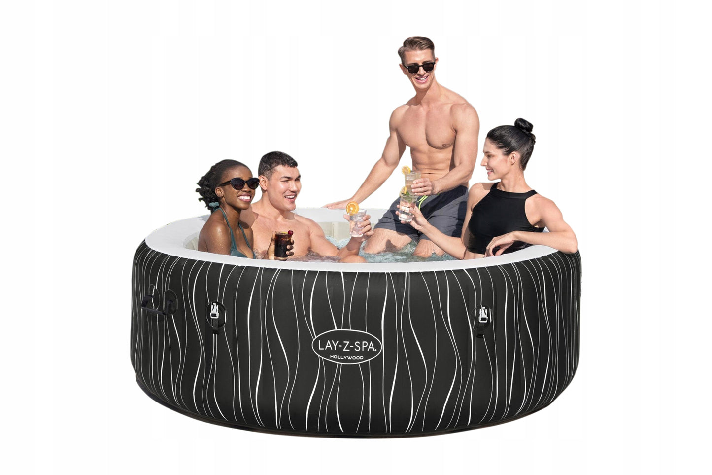 Pripučiamas Lay-Z sodo SPA hidromasažinis baseinas 6 asmenims Hollywood Bestway