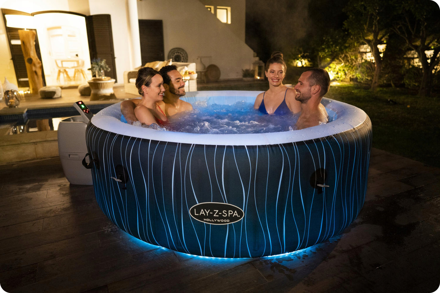 Pripučiamas Lay-Z sodo SPA hidromasažinis baseinas 6 asmenims Hollywood Bestway