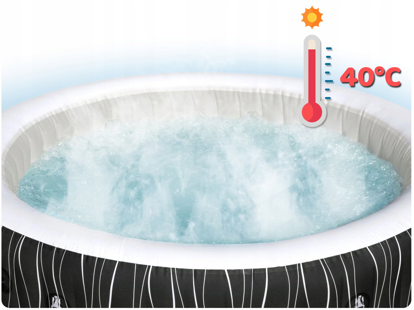 Pripučiamas Lay-Z sodo SPA hidromasažinis baseinas 6 asmenims Hollywood Bestway