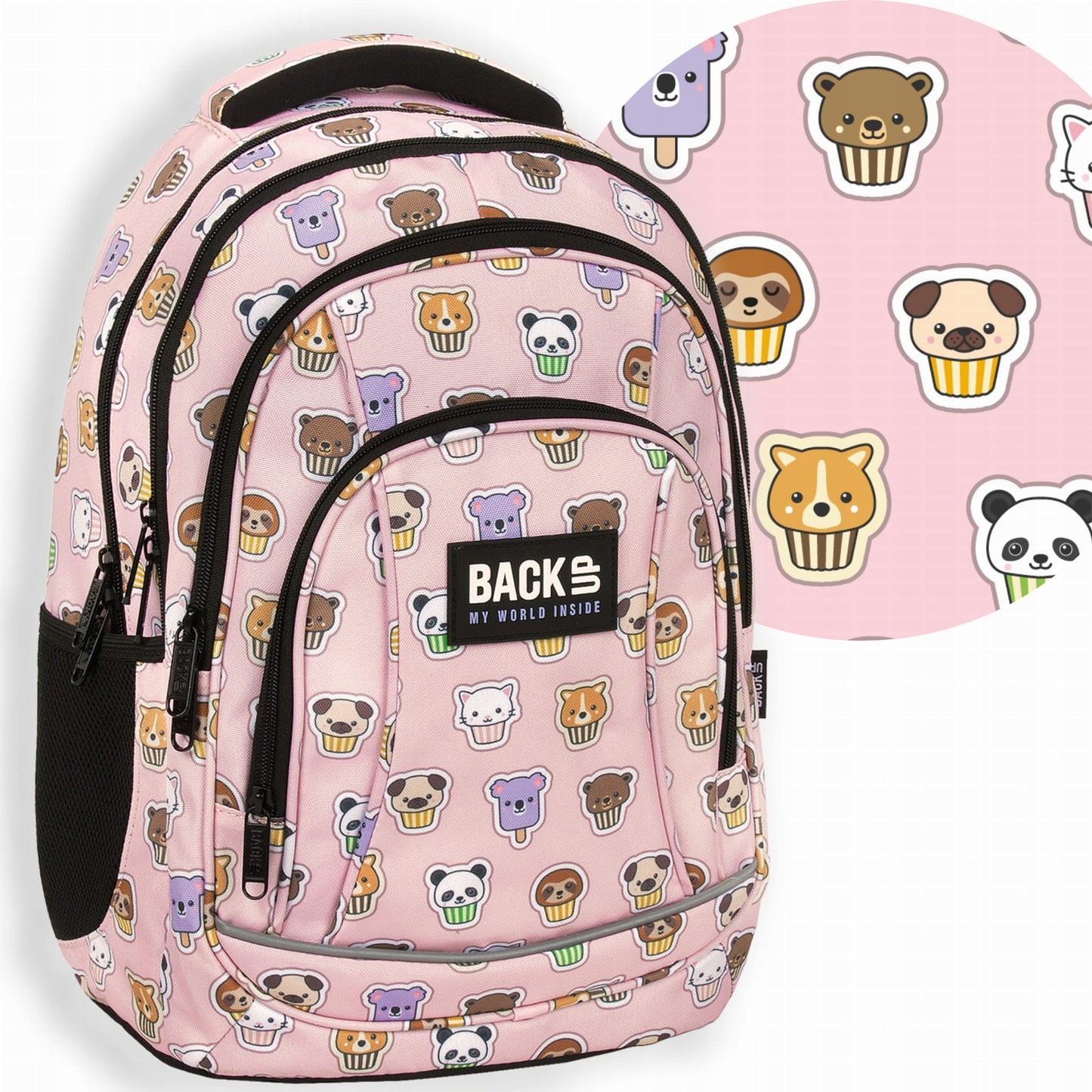 Mokykline kuprine BackUP 26L – Animals Girl (A30)