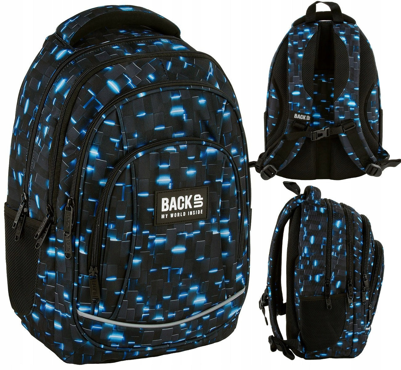 Mokykline kuprine BackUP 26L – Bytewave Neons (A44)