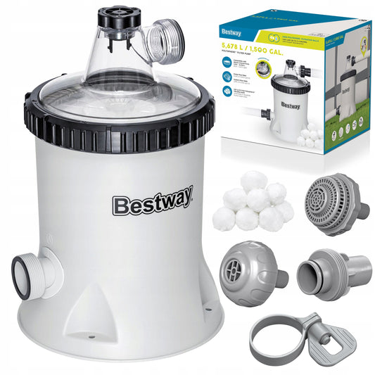 Filtro siurblys baseinui 5678 l/h + filtravimo kamuoliukai Bestway