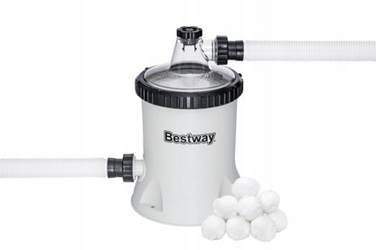 Filtro siurblys baseinui 5678 l/h + filtravimo kamuoliukai Bestway